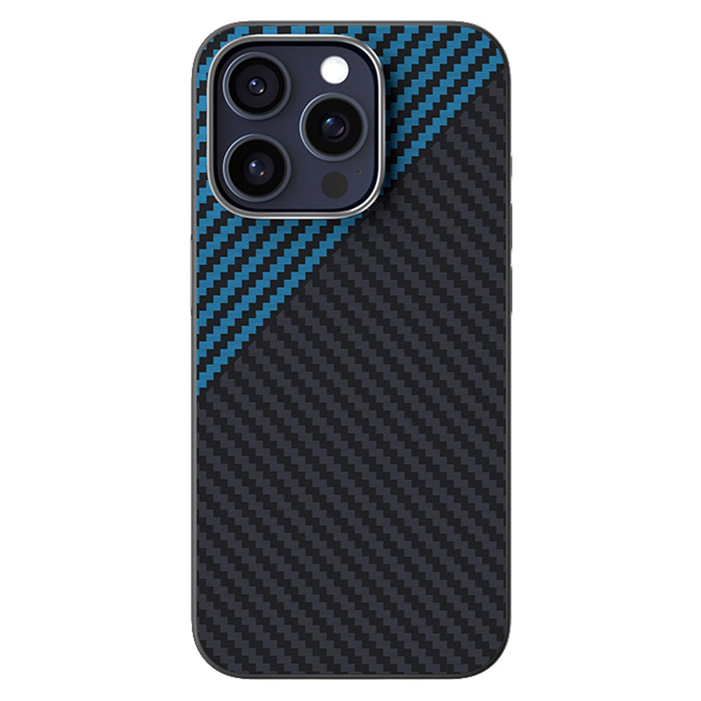 ABEEL For iPhone 15 Pro Max Case Compatible with MagSafe Carbon Fiber Texture Back Cover