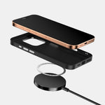 ABEEL til iPhone 14 Pro etui, kompatibelt med MagSafe, bagcover med kulfibertekstur