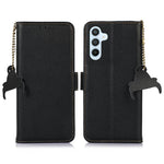 For Samsung Galaxy A26 5G Case RFID Blocking Textured Genuine Cow Leather Phone Cover