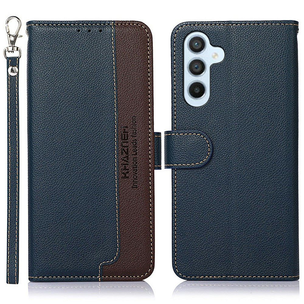 KHAZNEH Til Samsung Galaxy A56 5G Etui RFID-blokerende Pung Litchi Tekstur PU Læder Telefoncover
