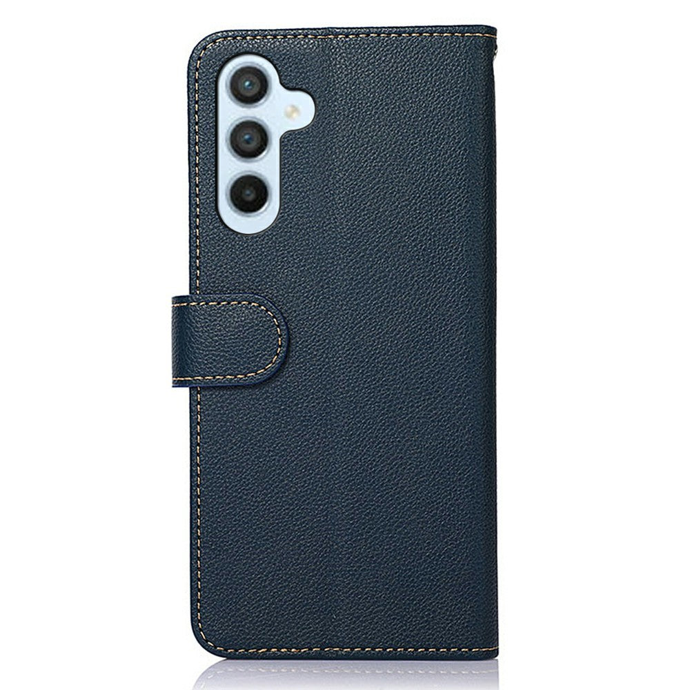KHAZNEH Til Samsung Galaxy A56 5G Etui RFID-blokerende Pung Litchi Tekstur PU Læder Telefoncover