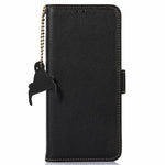 For Samsung Galaxy A56 5G Case RFID Blocking Textured Genuine Cow Leather Phone Cover