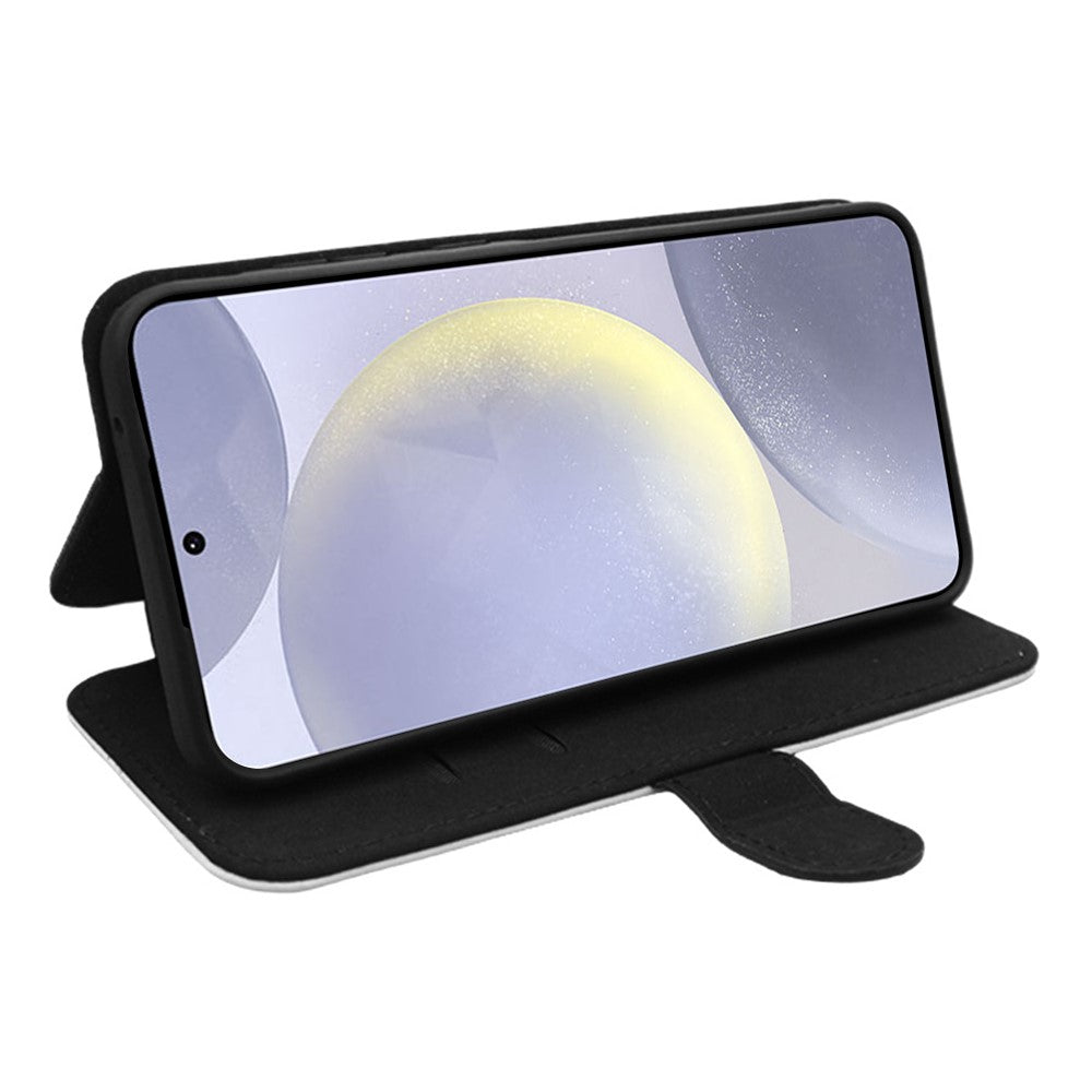 For Samsung Galaxy S25+ Case PU Leather Sublimation Blank Smart Phone Cover with Card Holder