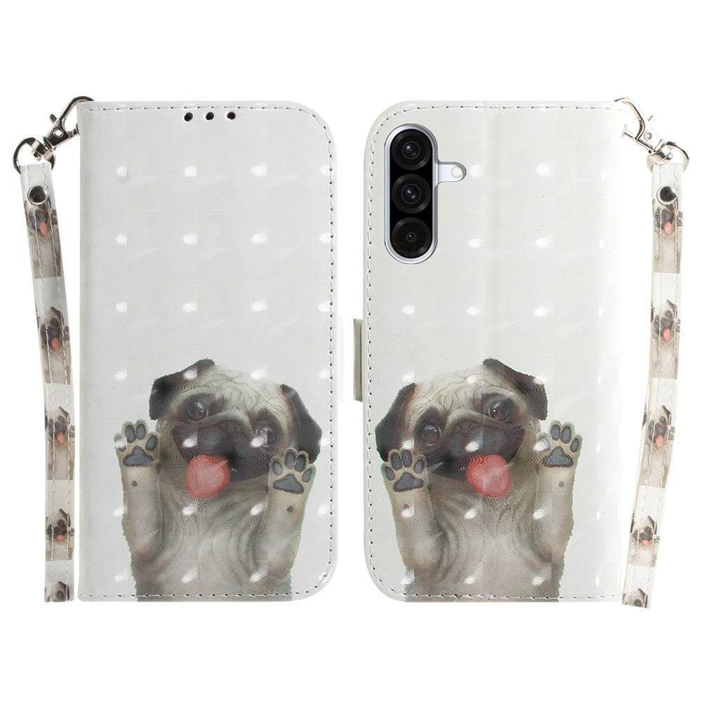For Samsung Galaxy A18 5G / A17 5G / A17 4G / A26 5G Case Pattern Printing Leather Wallet Phone Cover with Wrist Strap