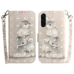 For Samsung Galaxy A18 5G / A17 5G / A17 4G / A26 5G Case Pattern Printing Leather Wallet Phone Cover with Wrist Strap