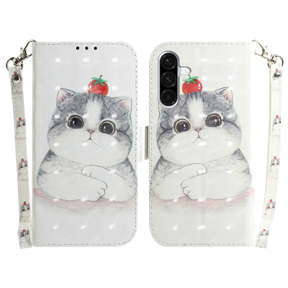 For Samsung Galaxy A18 5G / A17 5G / A17 4G / A26 5G Case Pattern Printing Leather Wallet Phone Cover with Wrist Strap