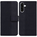 Samsung Galaxy A18 4G / A18 5G / A17 4G / A17 5G / A26 5G-skal, geometriskt mönster, läderplånbok, mobilskal med handledsrem