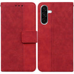 Samsung Galaxy A18 4G / A18 5G / A17 4G / A17 5G / A26 5G-skal, geometriskt mönster, läderplånbok, mobilskal med handledsrem