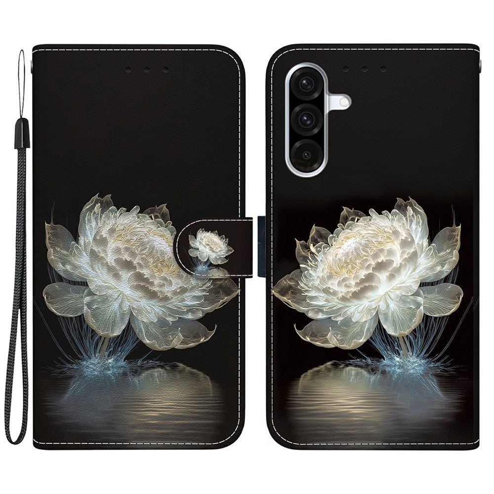 Samsung Galaxy A18 4G / A18 5G / A17 4G / A17 5G / A26 5G Plånboksfodral Läder med fallskydd, fällbart mönster
