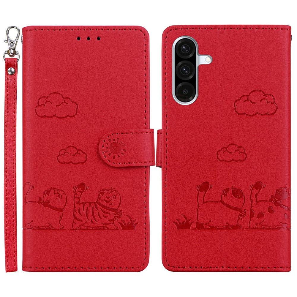 For Samsung Galaxy A18 5G / A17 5G / A17 4G / A26 5G Case RFID Blocking Kitten Pattern TPU+PU Leather Phone Cover