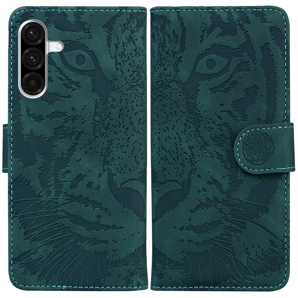 Til Samsung Galaxy A56 5G / A36 5G etui med tigerpræget læder pungtelefoncover