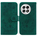 For OnePlus 13 Case PU Leather Wallet Phone Cover Butterfly Flower Imprint