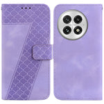 For OnePlus 13 Stand Case 7-Shaped Pattern Imprint Leather Phone Cover