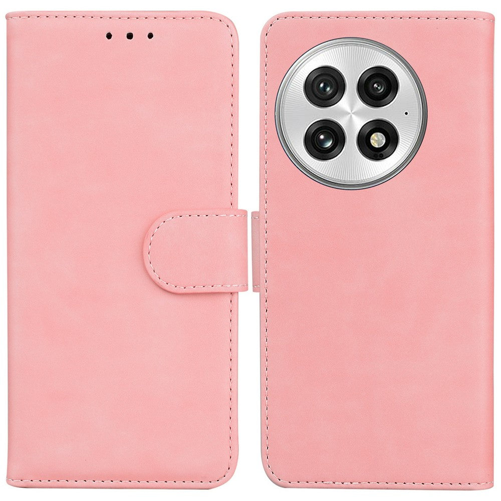 For OnePlus 13 Case Solid Color Leather Wallet Phone Cover