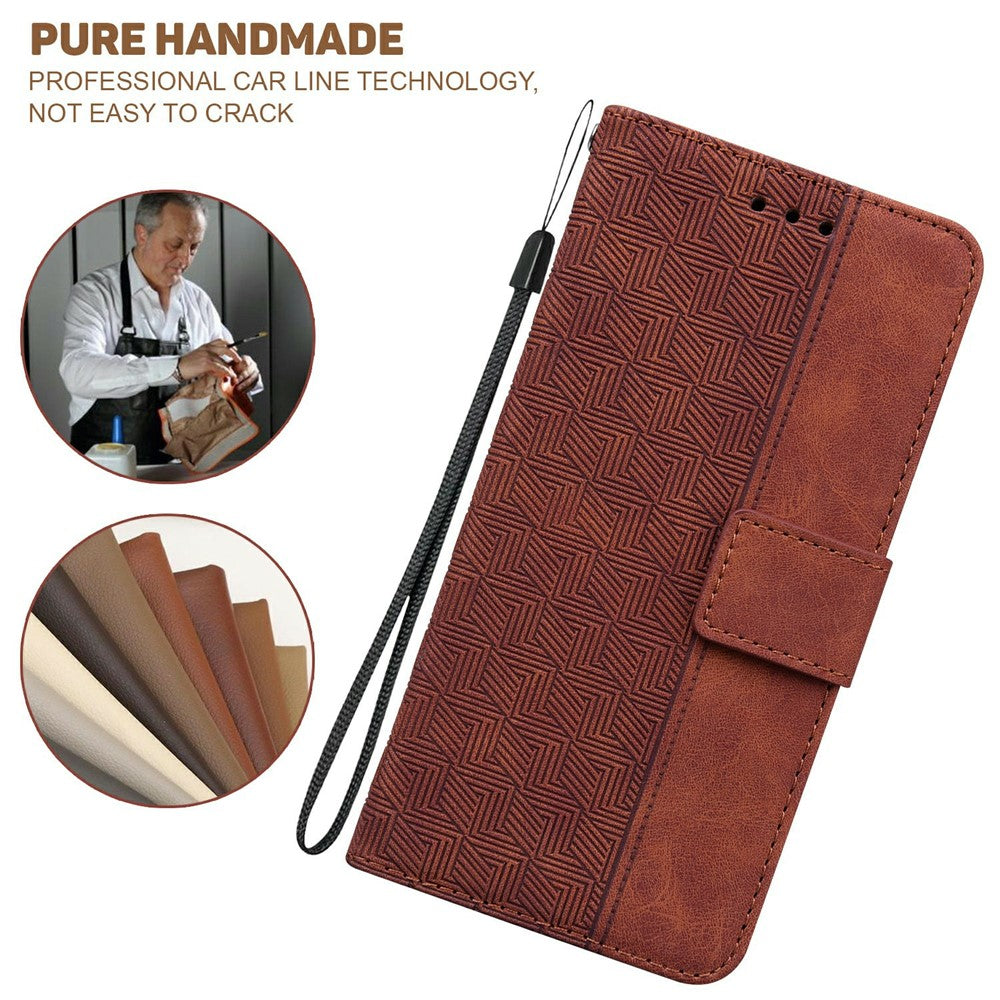 For OnePlus 13 Case Geometry Pattern Leather Wallet Phone Cover