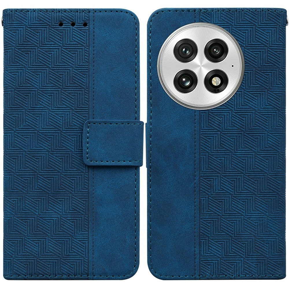 For OnePlus 13 Case Geometry Pattern Leather Wallet Phone Cover