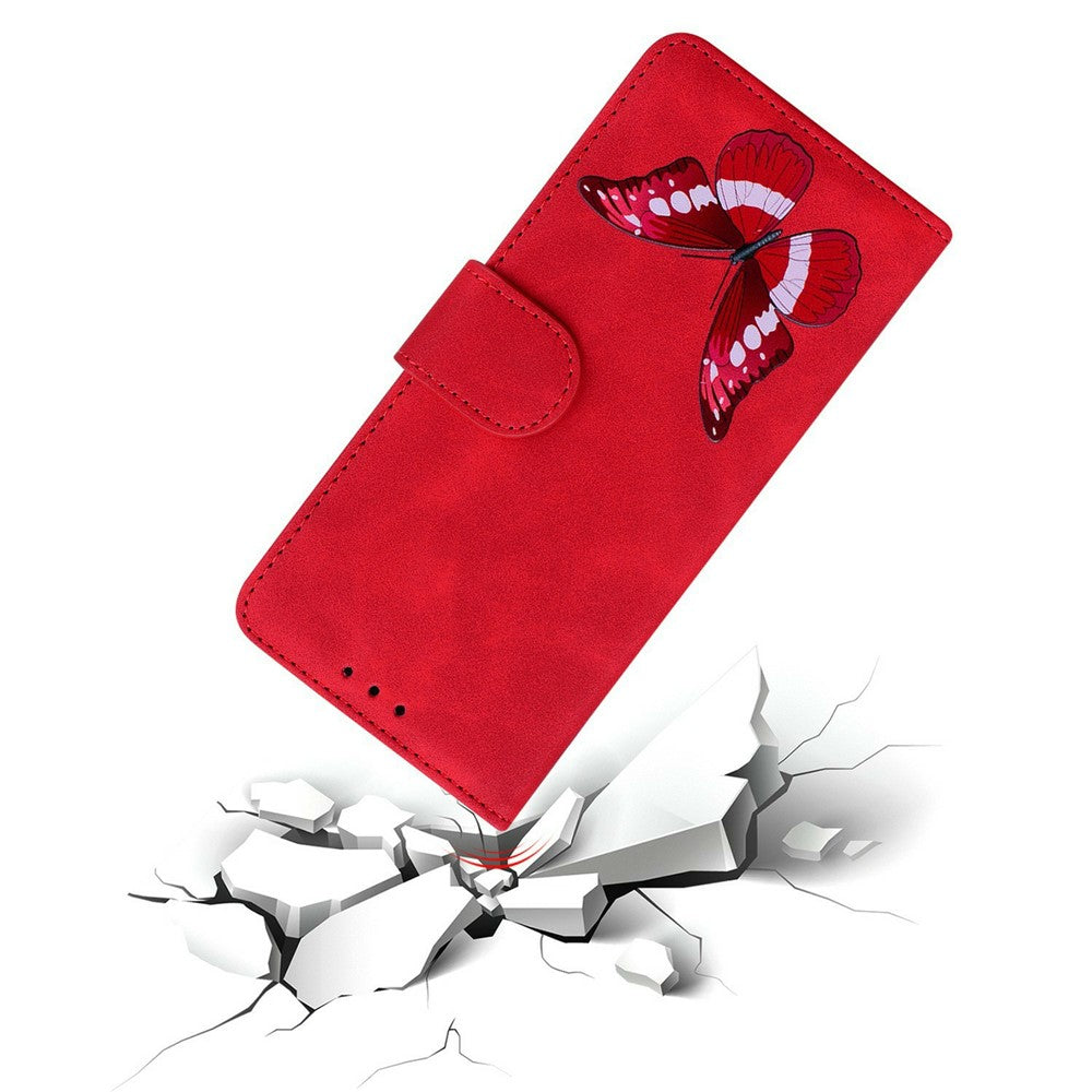 OnePlus 13 Stativfodral PU-lädermobilfodral med fjärilstryck
