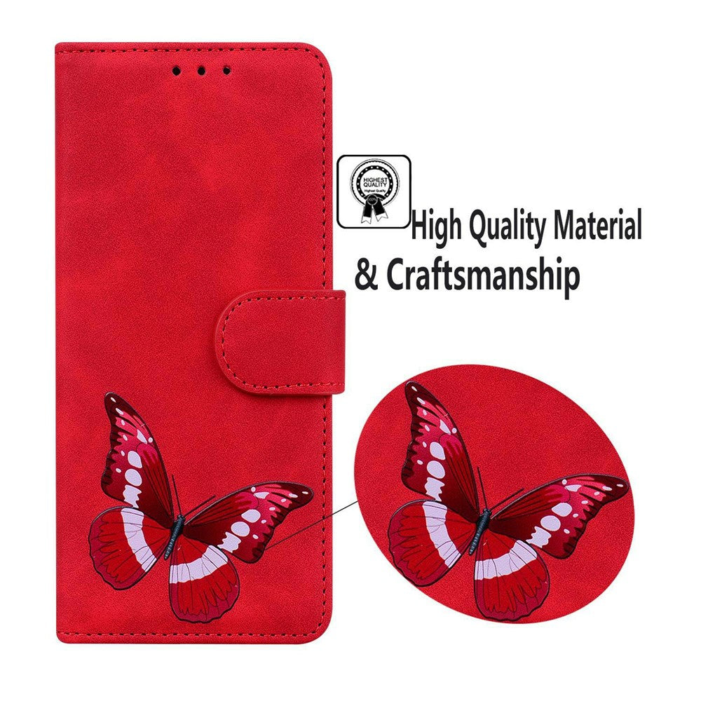OnePlus 13 Stativfodral PU-lädermobilfodral med fjärilstryck