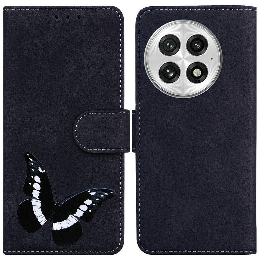 OnePlus 13 Stativfodral PU-lädermobilfodral med fjärilstryck