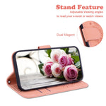 For Xiaomi 15 Case PU Leather Wallet Phone Cover Butterfly Flower Imprint