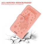 For Xiaomi 15 Case PU Leather Wallet Phone Cover Butterfly Flower Imprint
