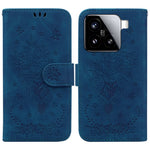 For Xiaomi 15 Case PU Leather Wallet Phone Cover Butterfly Flower Imprint