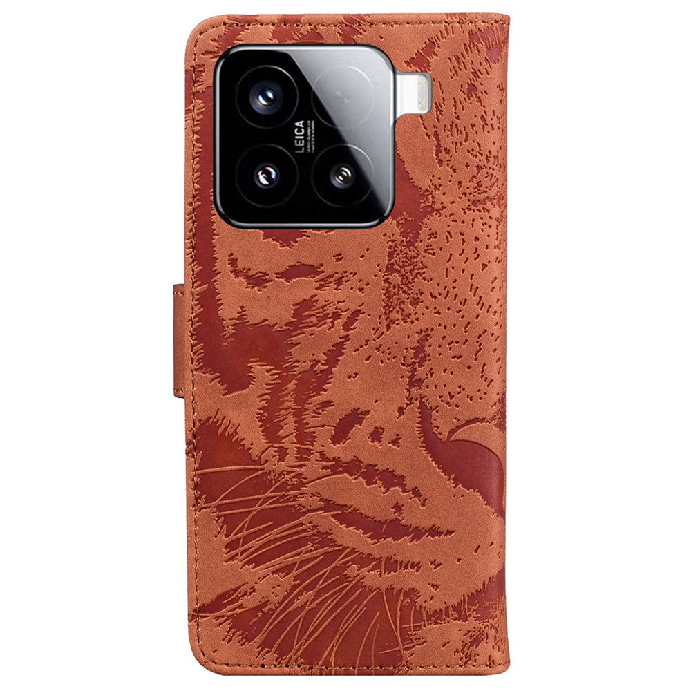 For Xiaomi 15 Case Tiger Imprint Leather Wallet Phone Cover