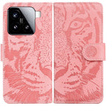 For Xiaomi 15 Case Tiger Imprint Leather Wallet Phone Cover