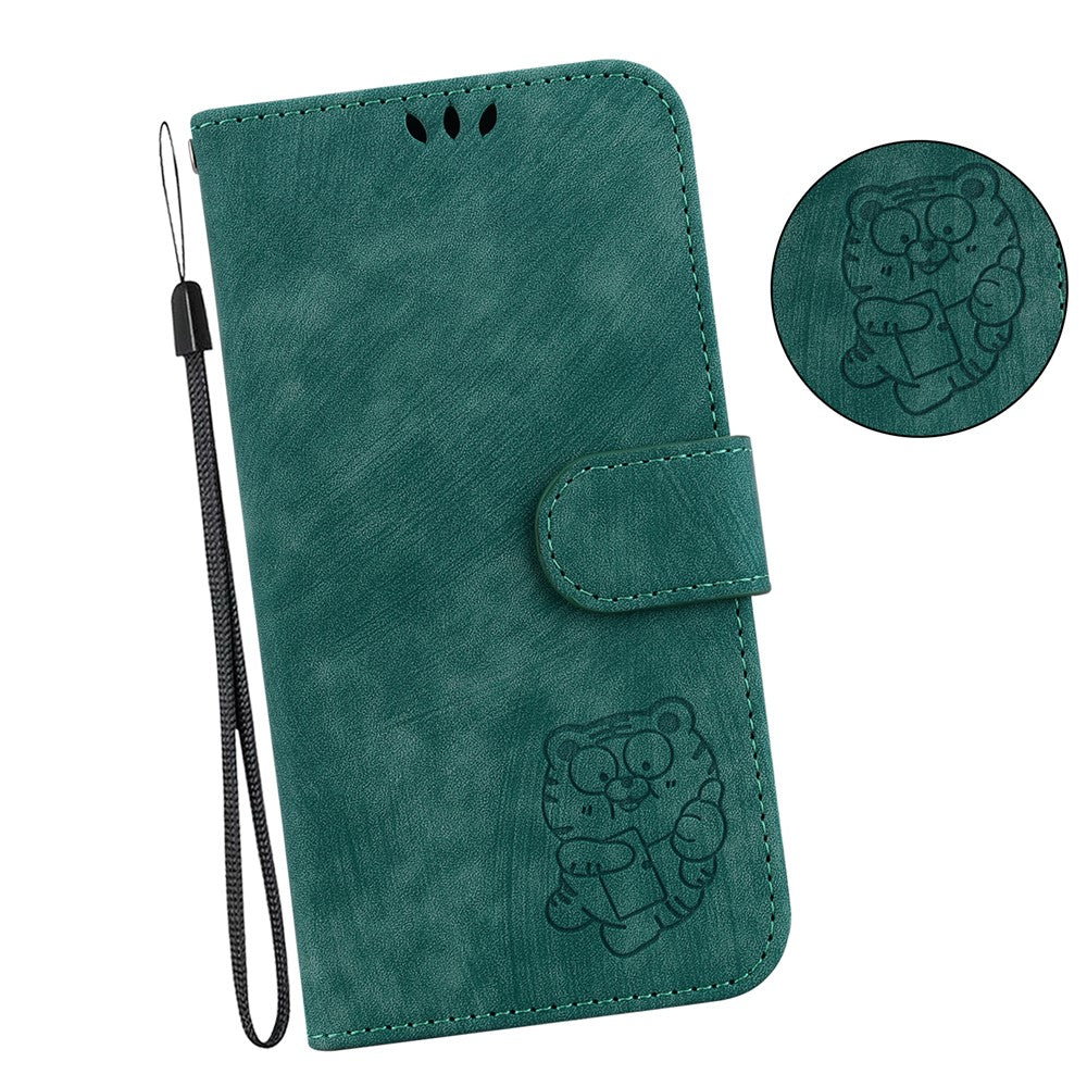 For Xiaomi 15 Wallet Case Tiger Imprint Leather Shockproof Phone Cover