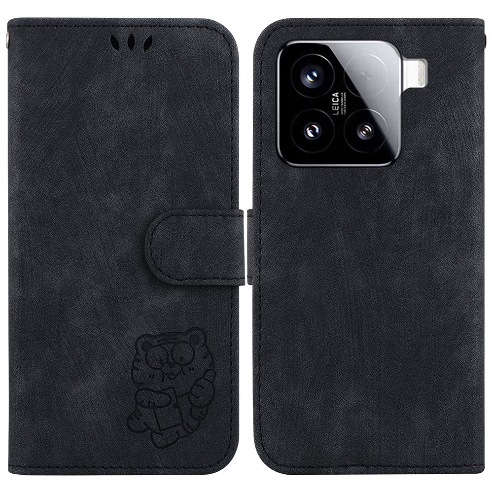 For Xiaomi 15 Wallet Case Tiger Imprint Leather Shockproof Phone Cover