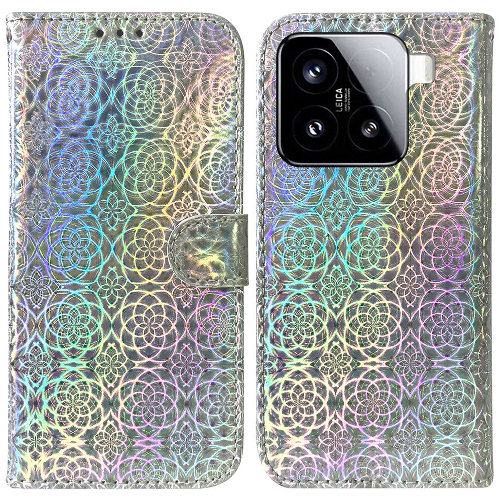 For Xiaomi 15 Stand Case Dazzling Flower Leather Phone Cover