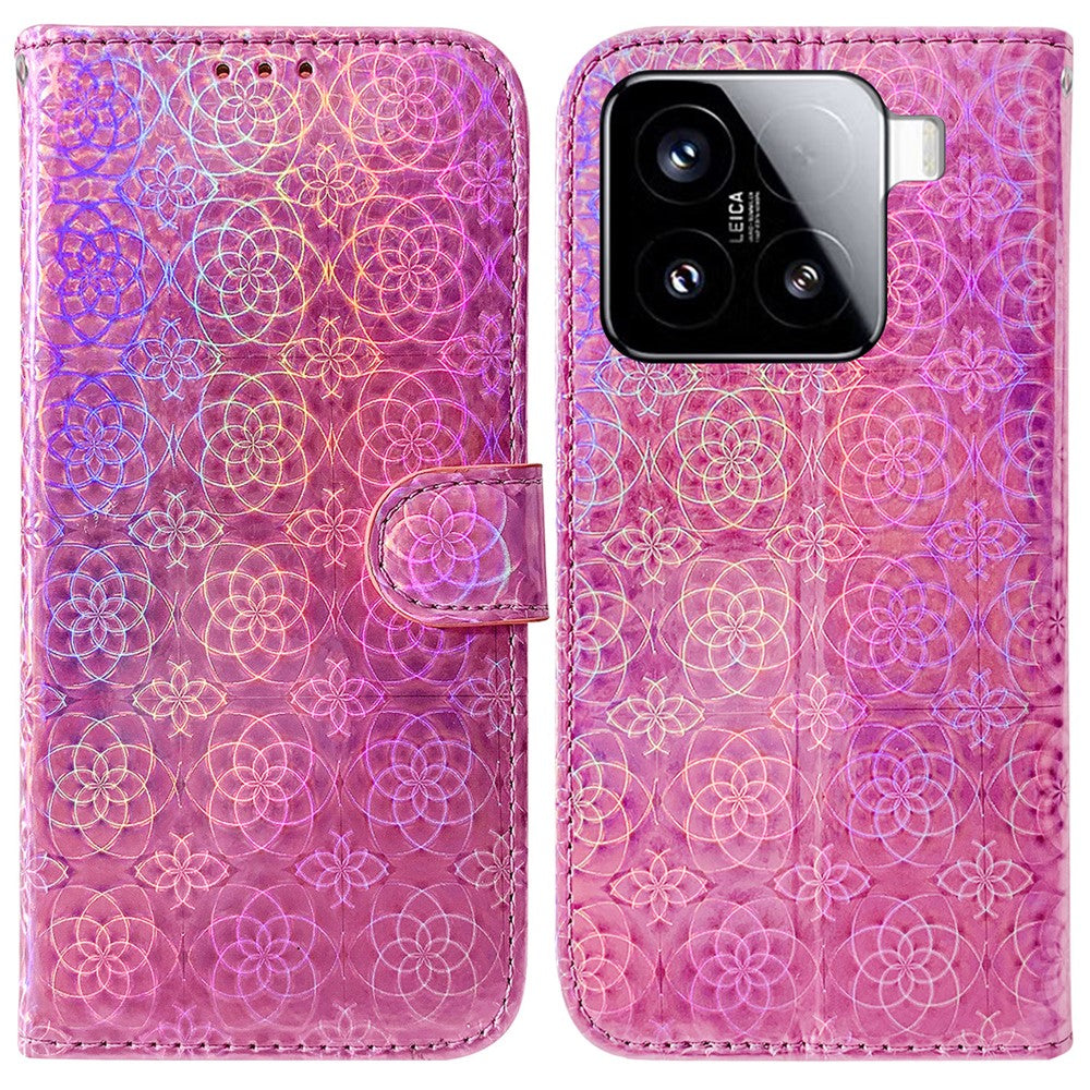 For Xiaomi 15 Stand Case Dazzling Flower Leather Phone Cover