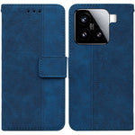 For Xiaomi 15 Case Geometry Pattern Leather Wallet Phone Cover with Wrist Strap