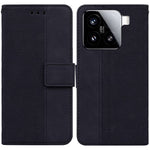 For Xiaomi 15 Case Geometry Pattern Leather Wallet Phone Cover with Wrist Strap