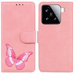For Xiaomi 15 Stand Case PU Leather Phone Cover Butterfly Printed