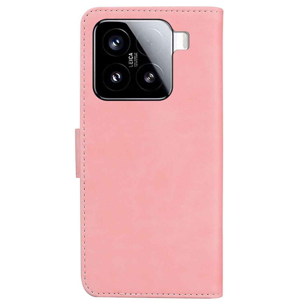 For Xiaomi 15 Stand Case PU Leather Phone Cover Butterfly Printed