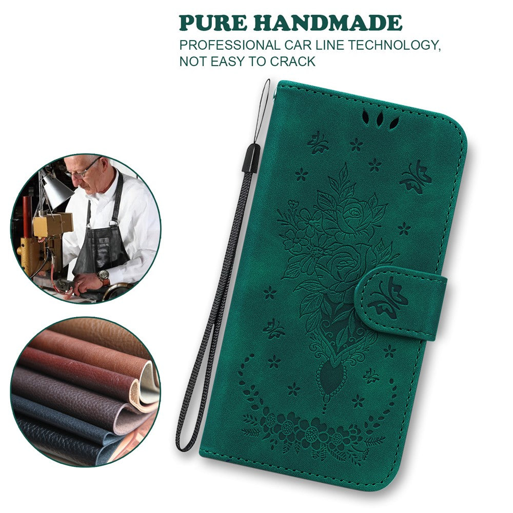 For Xiaomi 15 Pro Case PU Leather Wallet Phone Cover Butterfly Flower Imprint