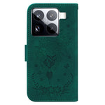For Xiaomi 15 Pro Case PU Leather Wallet Phone Cover Butterfly Flower Imprint