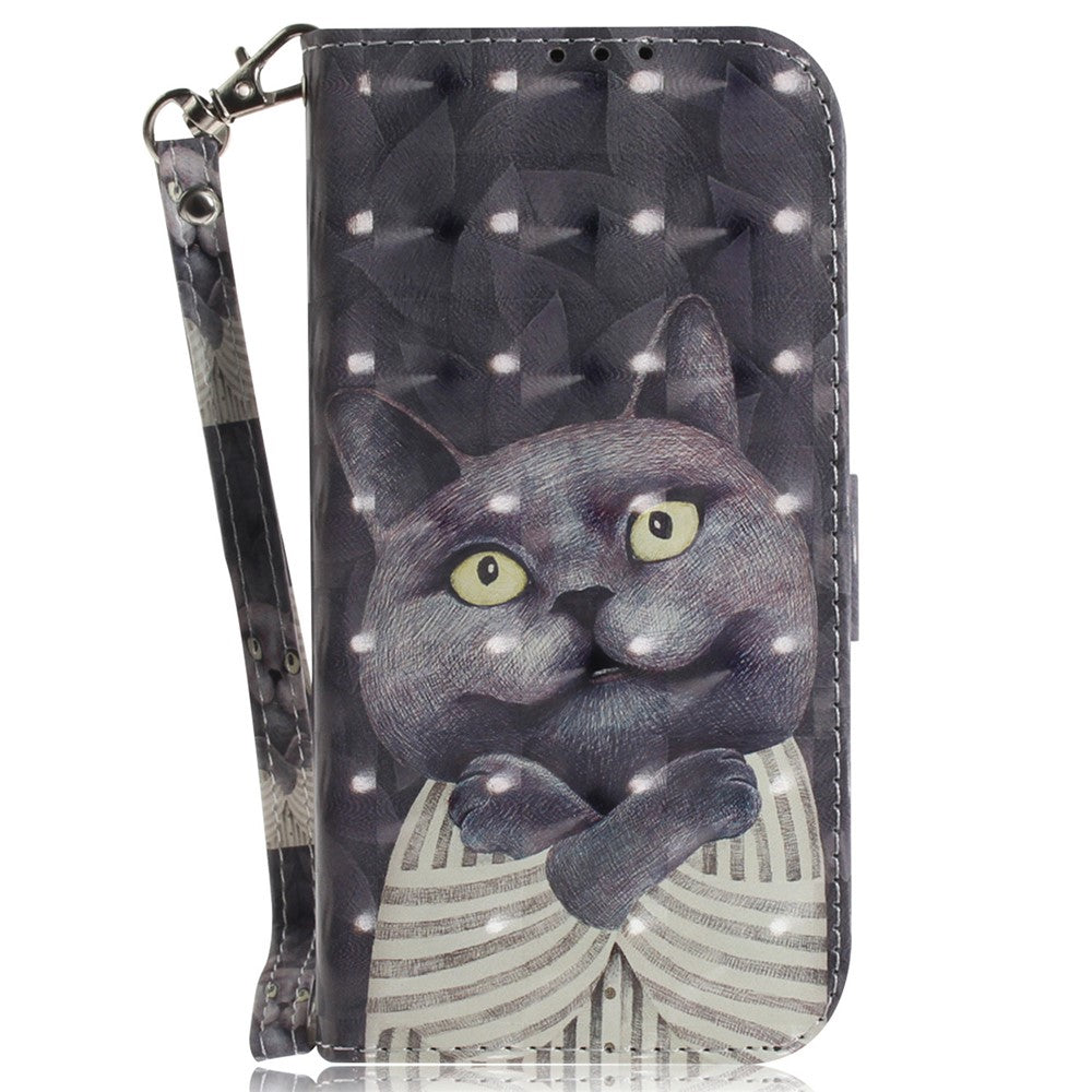 For Xiaomi 15 Pro Case Pattern Printing Leather Wallet Phone Cover with Wrist Strap