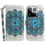 For Xiaomi 15 Pro Case Pattern Printing Leather Wallet Phone Cover with Wrist Strap