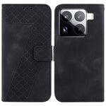 For Xiaomi 15 Pro Stand Case 7-Shaped Pattern Imprint Leather Phone Cover