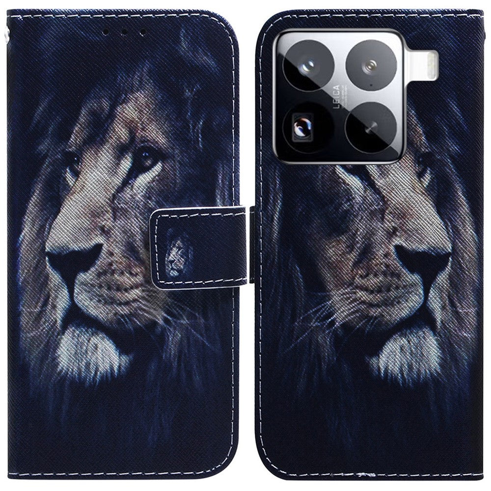 For Xiaomi 15 Pro Wallet Case Pattern Print Leather Phone Cover