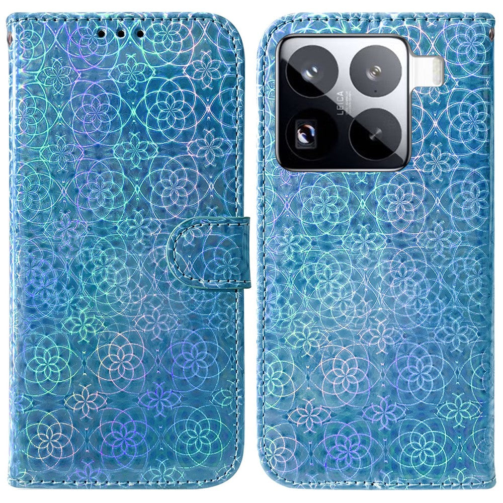For Xiaomi 15 Pro Stand Case Dazzling Flower Leather Phone Cover