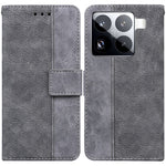 For Xiaomi 15 Pro Case Geometry Pattern Leather Wallet Phone Cover with Wrist Strap