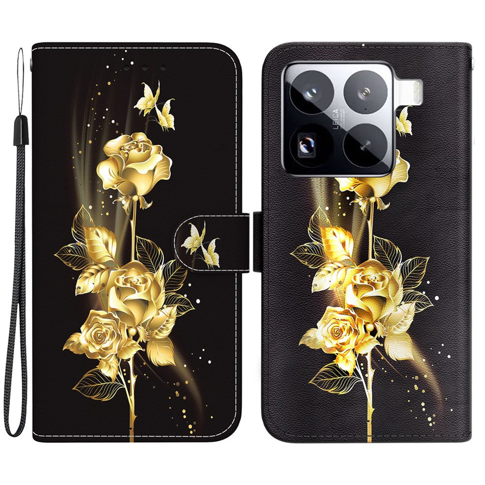 For Xiaomi 15 Pro Wallet Phone Case Anti-Drop Leather Flip Cover Pattern Printing