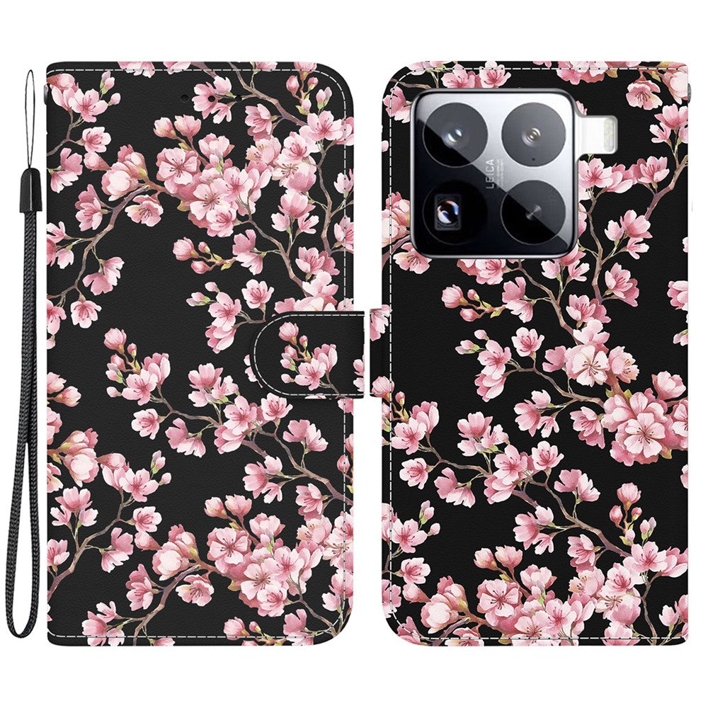 For Xiaomi 15 Pro Wallet Phone Case Anti-Drop Leather Flip Cover Pattern Printing
