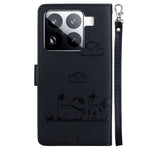 For Xiaomi 15 Pro Case RFID Blocking Kitten Pattern TPU+PU Leather Phone Cover