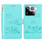 For Xiaomi 15 Pro Case RFID Blocking Kitten Pattern TPU+PU Leather Phone Cover