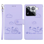 For Xiaomi 15 Pro Case RFID Blocking Kitten Pattern TPU+PU Leather Phone Cover