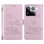 For Xiaomi 15 Pro Case RFID Blocking Kitten Pattern TPU+PU Leather Phone Cover